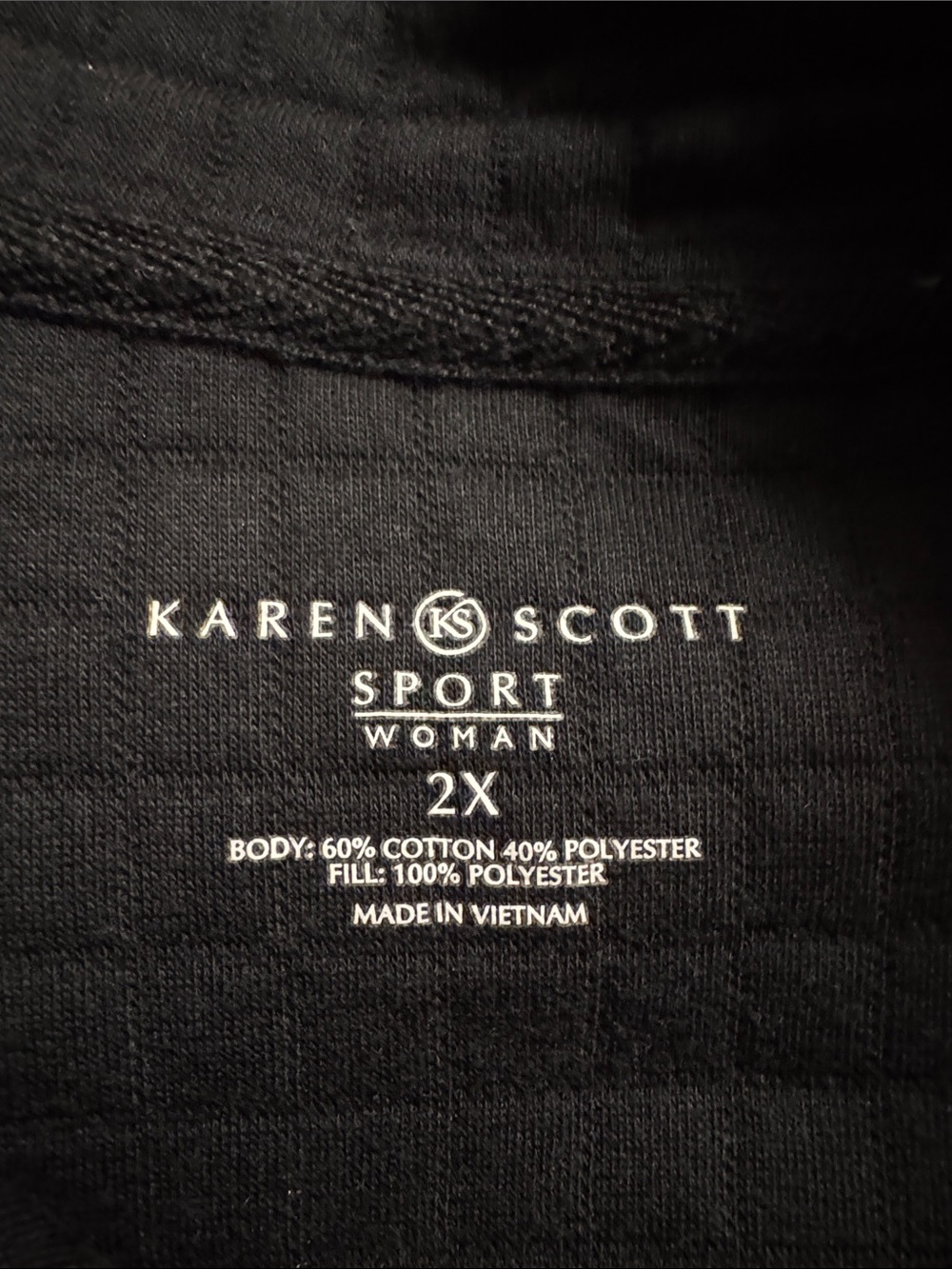 Karen Scott Black Quilted Full-Zip Utility Jacket - Picture 5 of 5